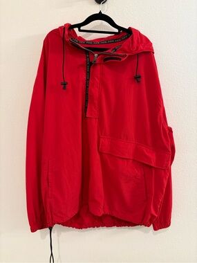 London Fog Vintage Unisex Red Pullover Hooded Jacket
